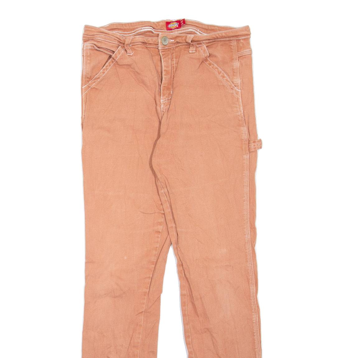 DICKIES Carpenter Workwear Womens Jeans Pink Slim Straight W30 L31