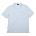 LACOSTE Mens White Short Sleeve Plain Polo Shirt L Cotton Classic Logo