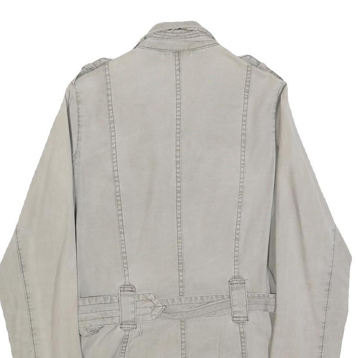 BARBOUR Womens Beige Cotton Blend Casual Jacket UK 8 Zip Up Belted Lightweight