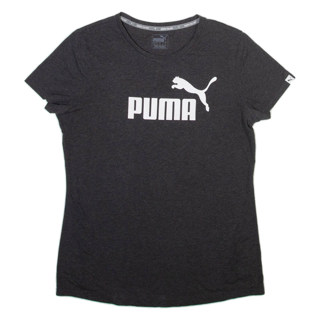PUMA Womens T-Shirt Grey Crew Neck UK 14