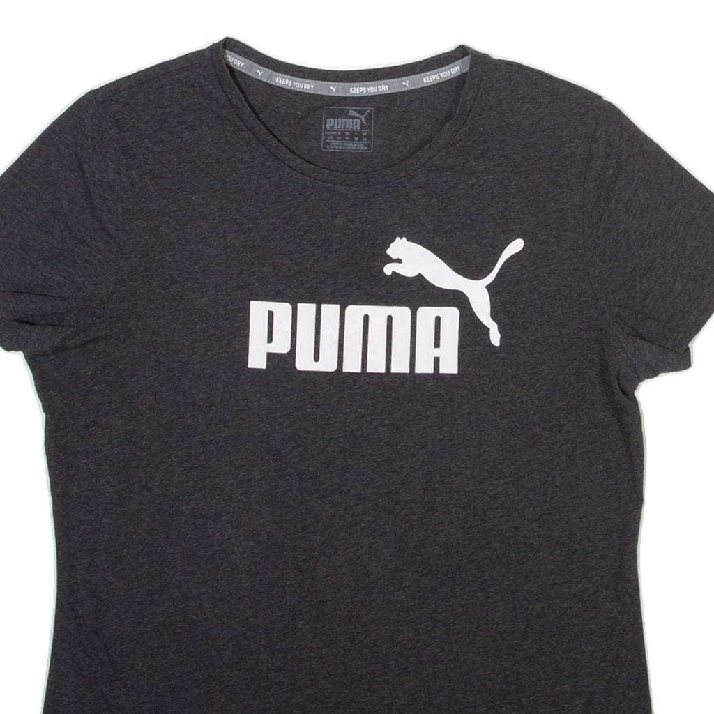 PUMA Womens T-Shirt Grey Crew Neck UK 14