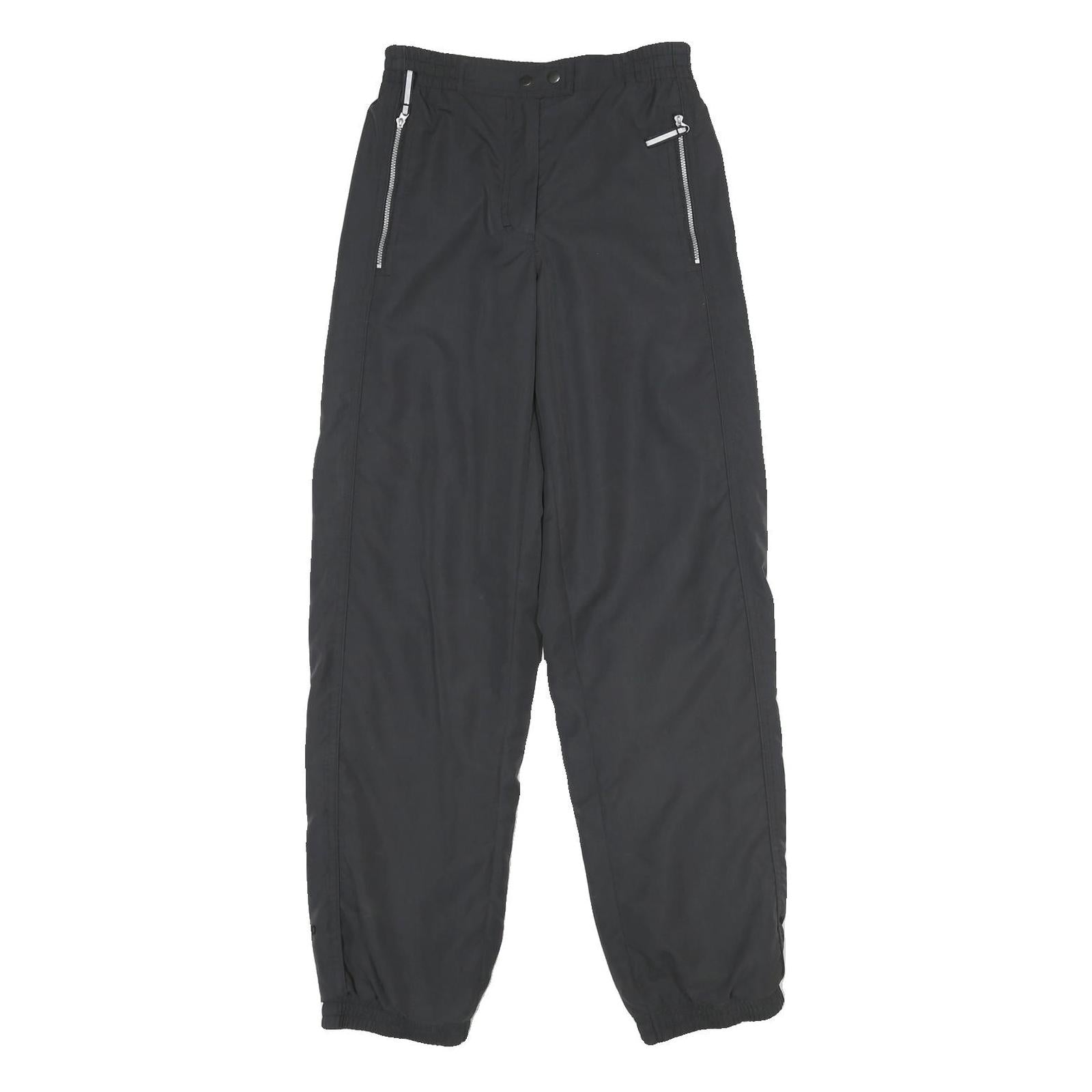 ODLO Womens Joggers Black XS W24 L34 Polyester Lightweight Slim Fit Activewear