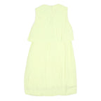 COS Womens Yellow Cotton Blend Sleeveless Day Dress S Pockets Zip Round Neck