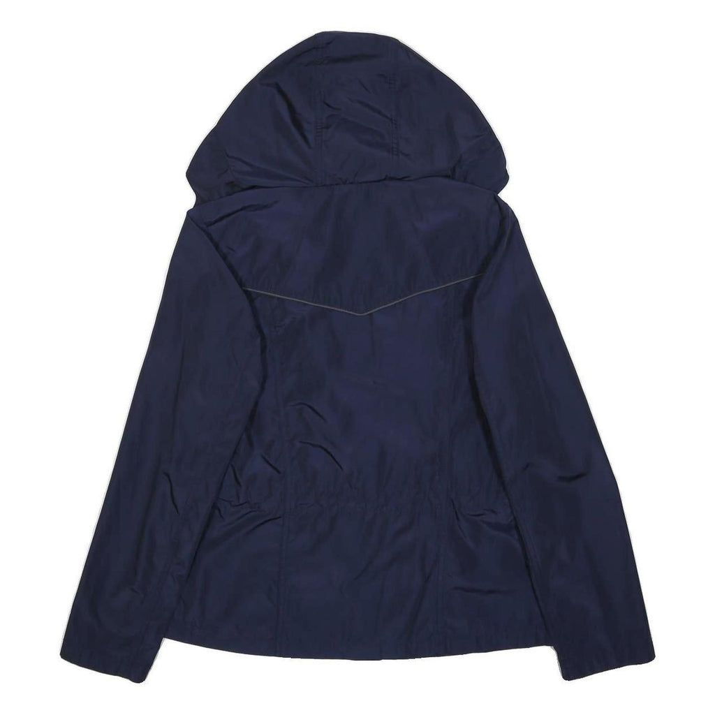 TOMMY HILFIGER Womens Navy Blue Jacket S Polyester Hooded Button Closure Plain