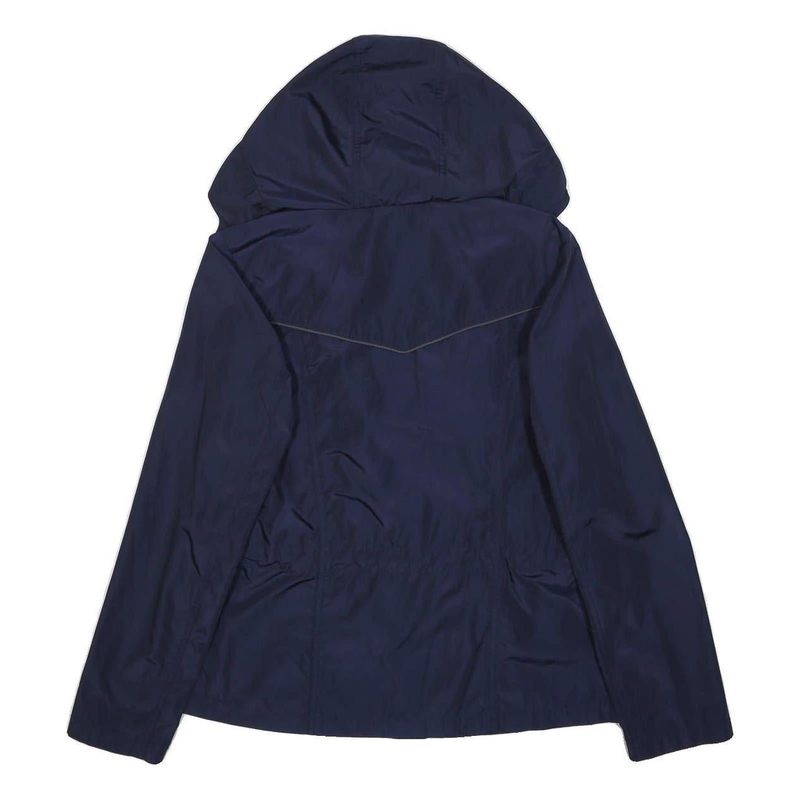 TOMMY HILFIGER Womens Navy Blue Jacket S Polyester Hooded Button Closure Plain