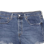 LEVI'S Womens Denim Blue Casual Shorts M W31 Distressed Hem Cut-Off