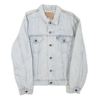 LEVI'S Mens Blue Denim Button Jacket XL Cotton Blend Classic Casual