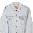 LEVI'S Mens Blue Denim Button Jacket XL Cotton Blend Classic Casual