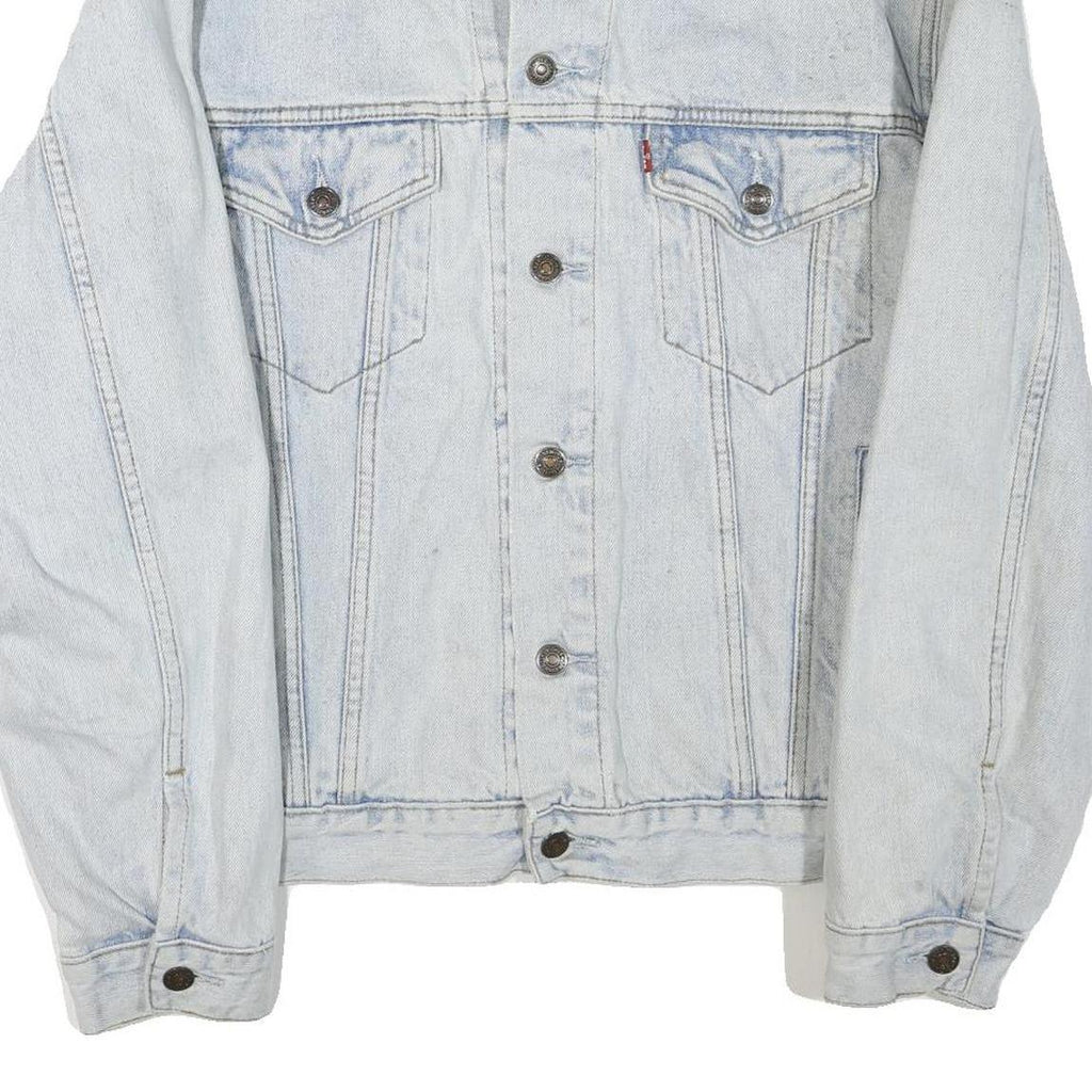 LEVI'S Mens Blue Denim Button Jacket XL Cotton Blend Classic Casual