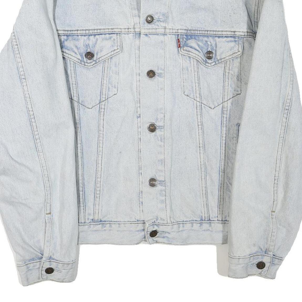 LEVI'S Mens Blue Denim Button Jacket XL Cotton Blend Classic Casual