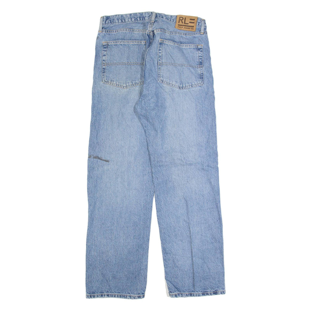 RALPH LAUREN POLO JEANS COMPANY Mens Jeans Blue Straight Stone Wash W33 L30