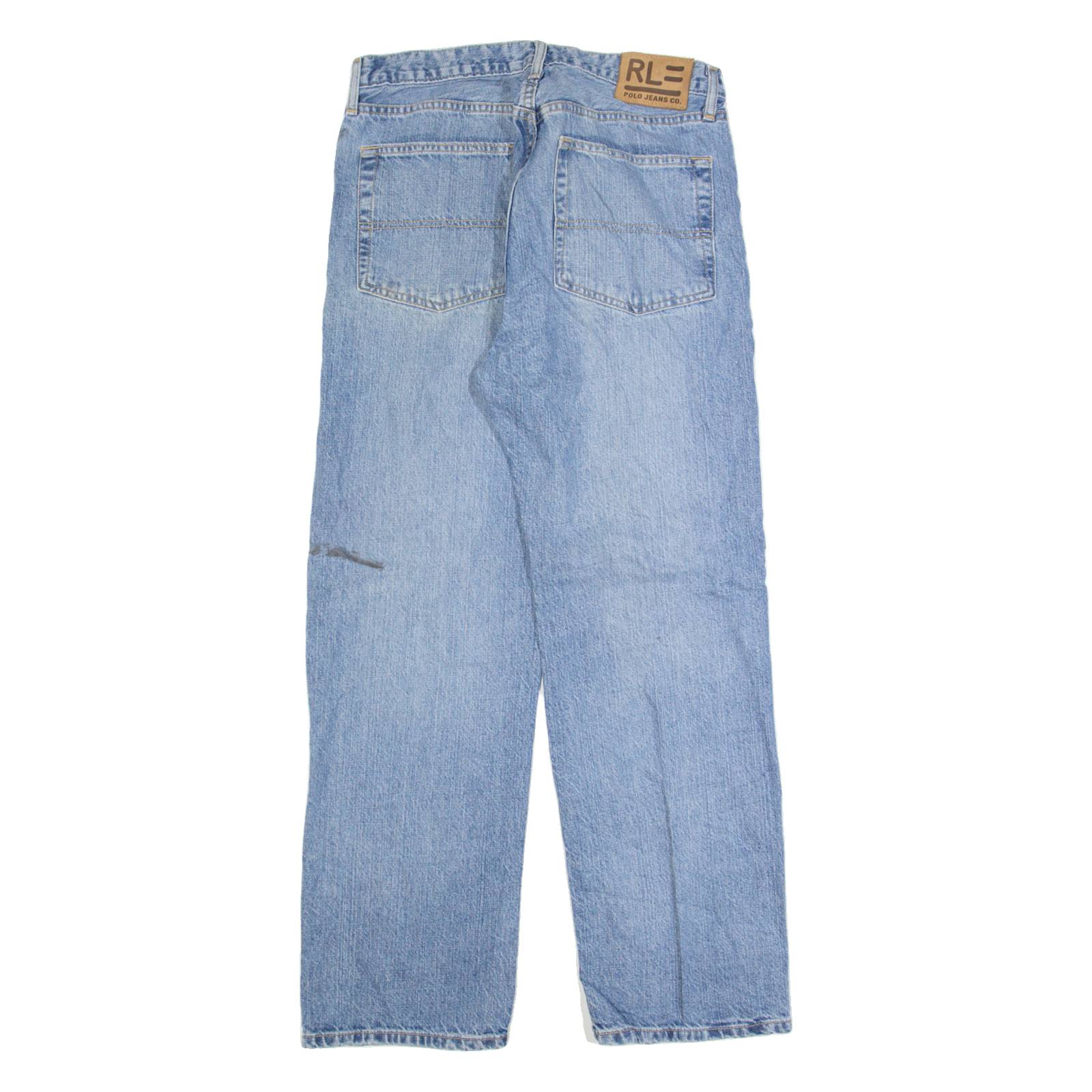 RALPH LAUREN POLO JEANS COMPANY Mens Jeans Blue Straight Stone Wash W33 L30