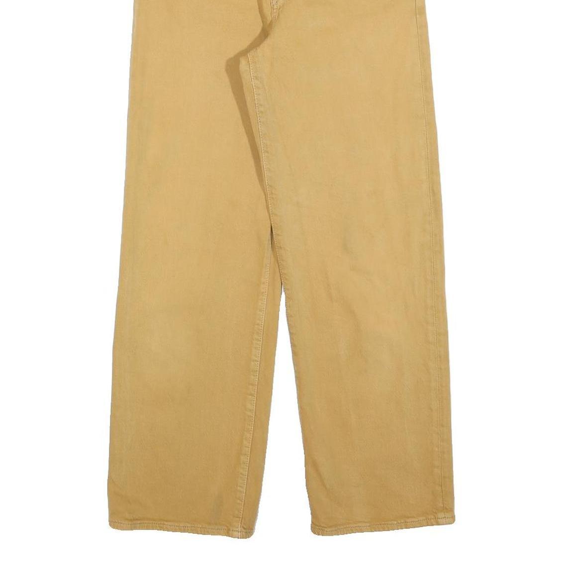 LEVI'S Womens Cotton Regular Fit Straight Beige Jeans W28 L27 Classic Button Fly