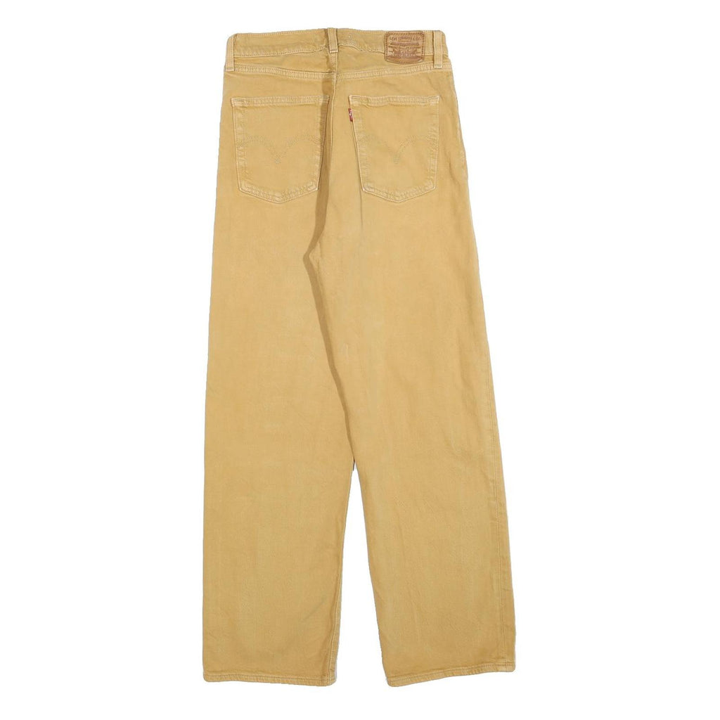 LEVI'S Womens Cotton Regular Fit Straight Beige Jeans W28 L27 Classic Button Fly