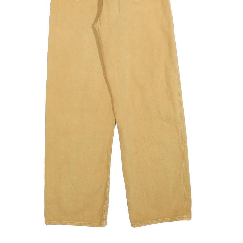 LEVI'S Womens Cotton Regular Fit Straight Beige Jeans W28 L27 Classic Button Fly