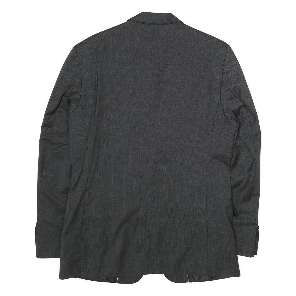 ZARA Mens Grey Wool Blend Blazer Jacket M Woven Classic Button Closure Smart