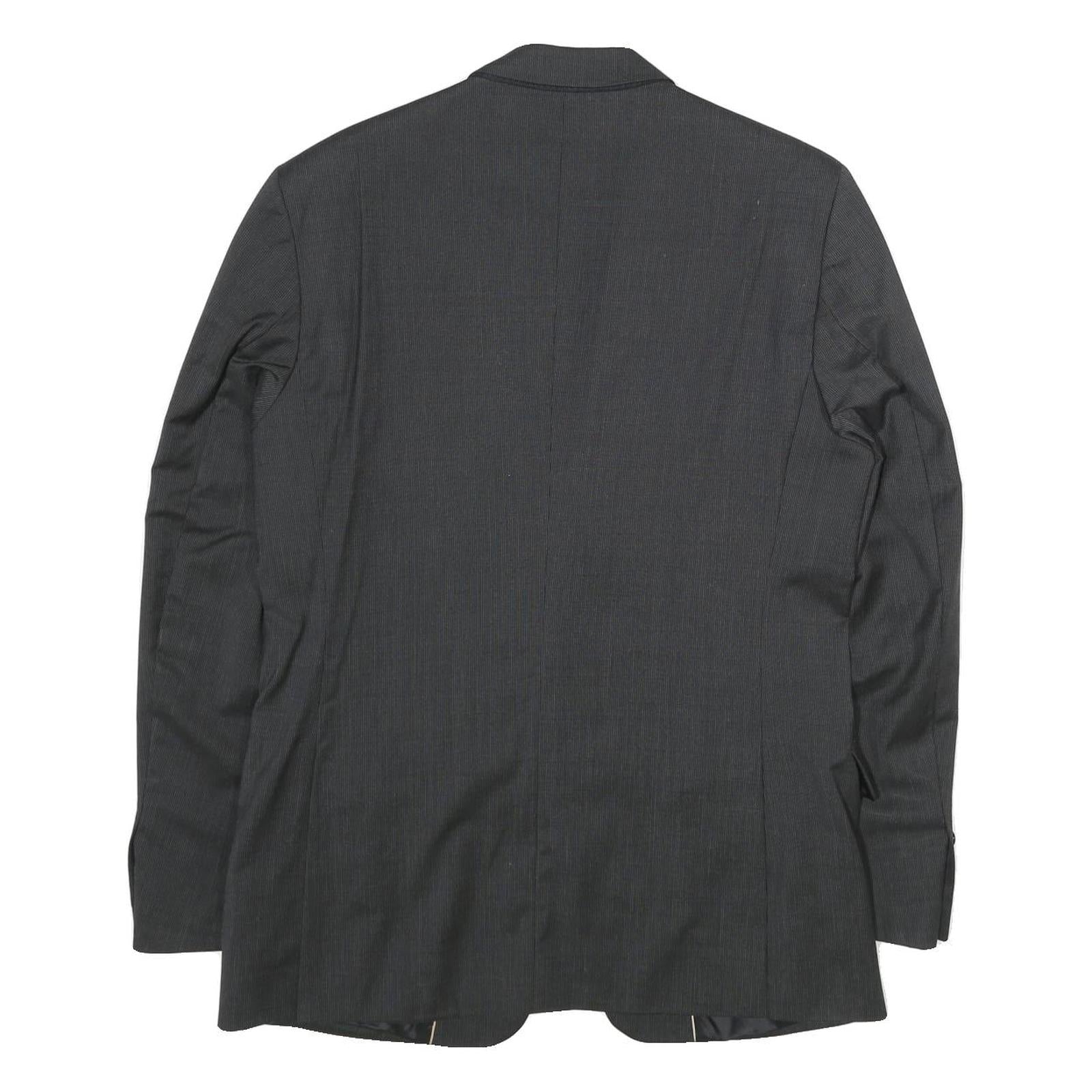 ZARA Mens Grey Wool Blend Blazer Jacket M Woven Classic Button Closure Smart