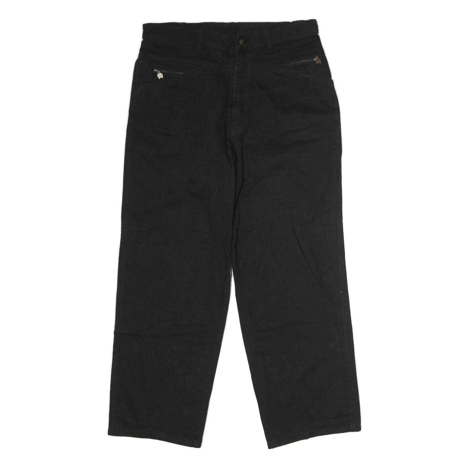 ROZI TANTE SPORT Womens Jeans Black Regular Straight Denim W34 L29 Zip Cotton