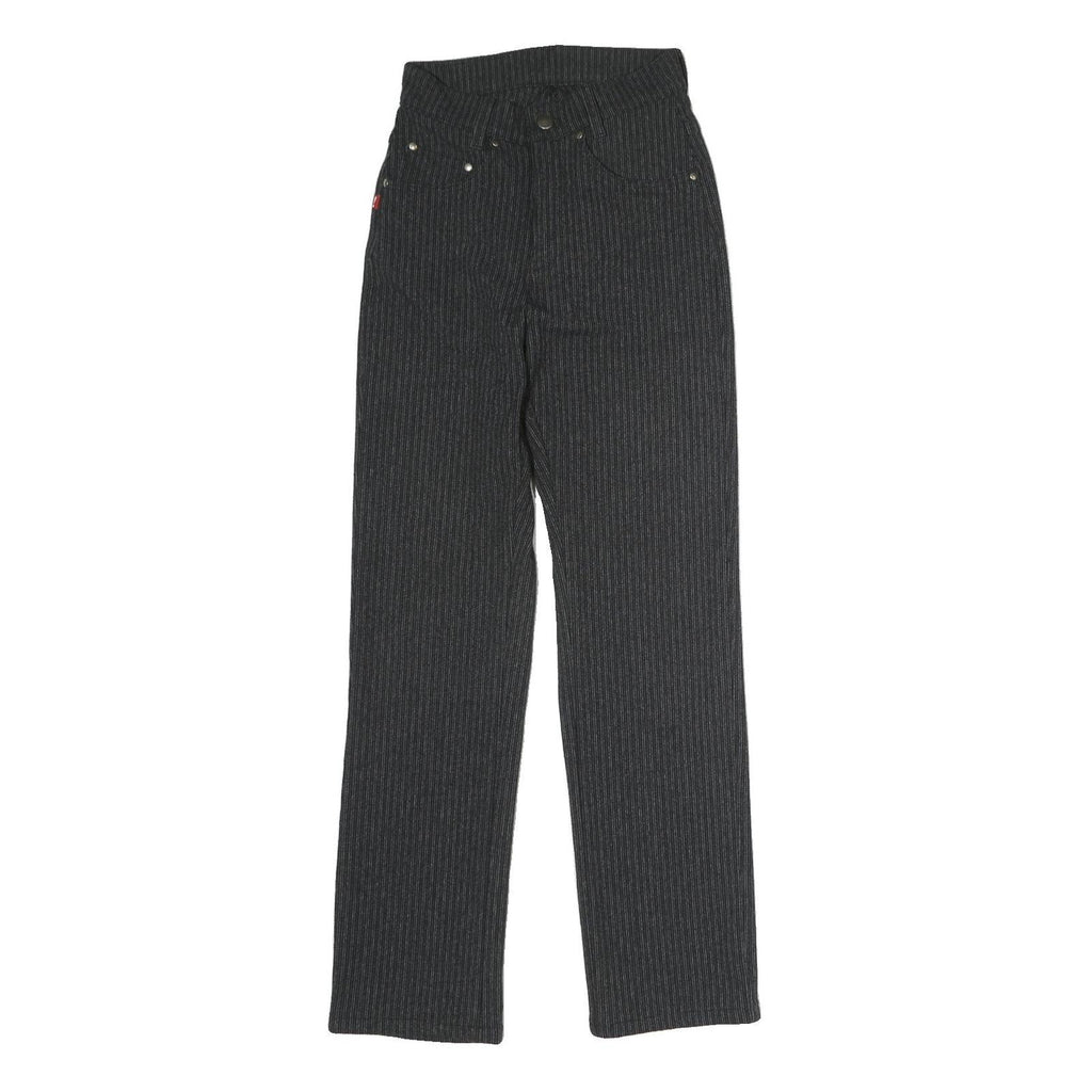 JOOP Mens Cotton Blend Black Pinstripe Regular Straight Trousers W25 L28 Stylish