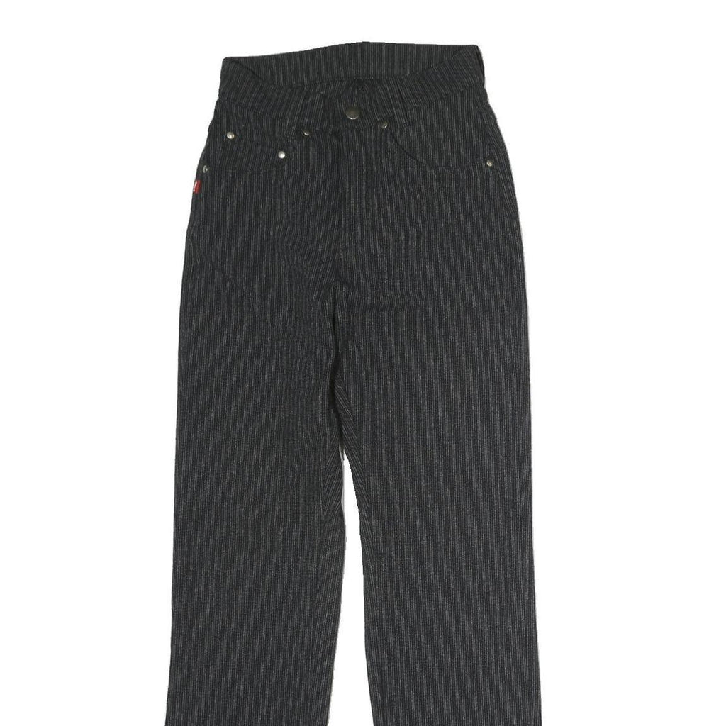 JOOP Mens Cotton Blend Black Pinstripe Regular Straight Trousers W25 L28 Stylish