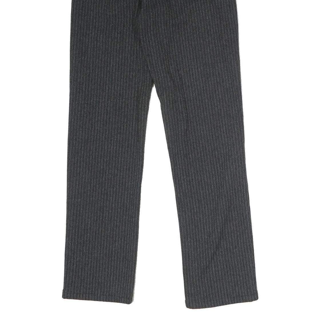 JOOP Mens Cotton Blend Black Pinstripe Regular Straight Trousers W25 L28 Stylish