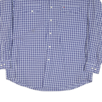 TOMMY HILFIGER Mens Blue & White Check Shirt XL Classic Fit Cotton Blend