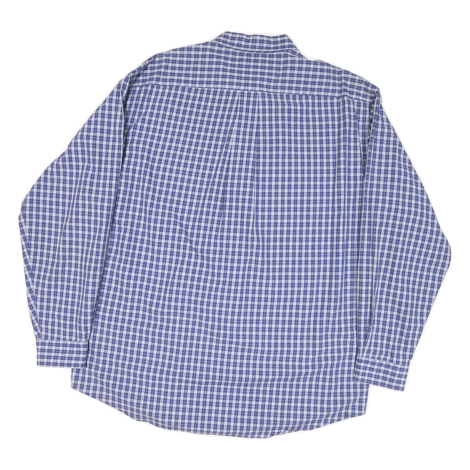 TOMMY HILFIGER Mens Blue & White Check Shirt XL Classic Fit Cotton Blend
