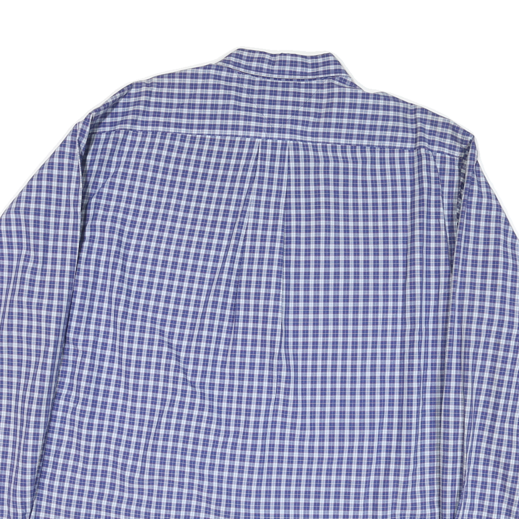 TOMMY HILFIGER Mens Blue & White Check Shirt XL Classic Fit Cotton Blend