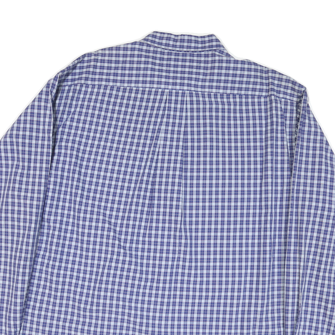 TOMMY HILFIGER Mens Blue & White Check Shirt XL Classic Fit Cotton Blend