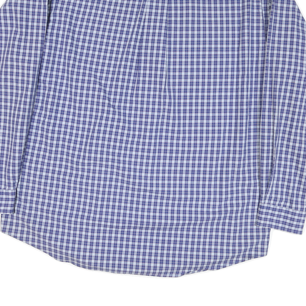 TOMMY HILFIGER Mens Blue & White Check Shirt XL Classic Fit Cotton Blend