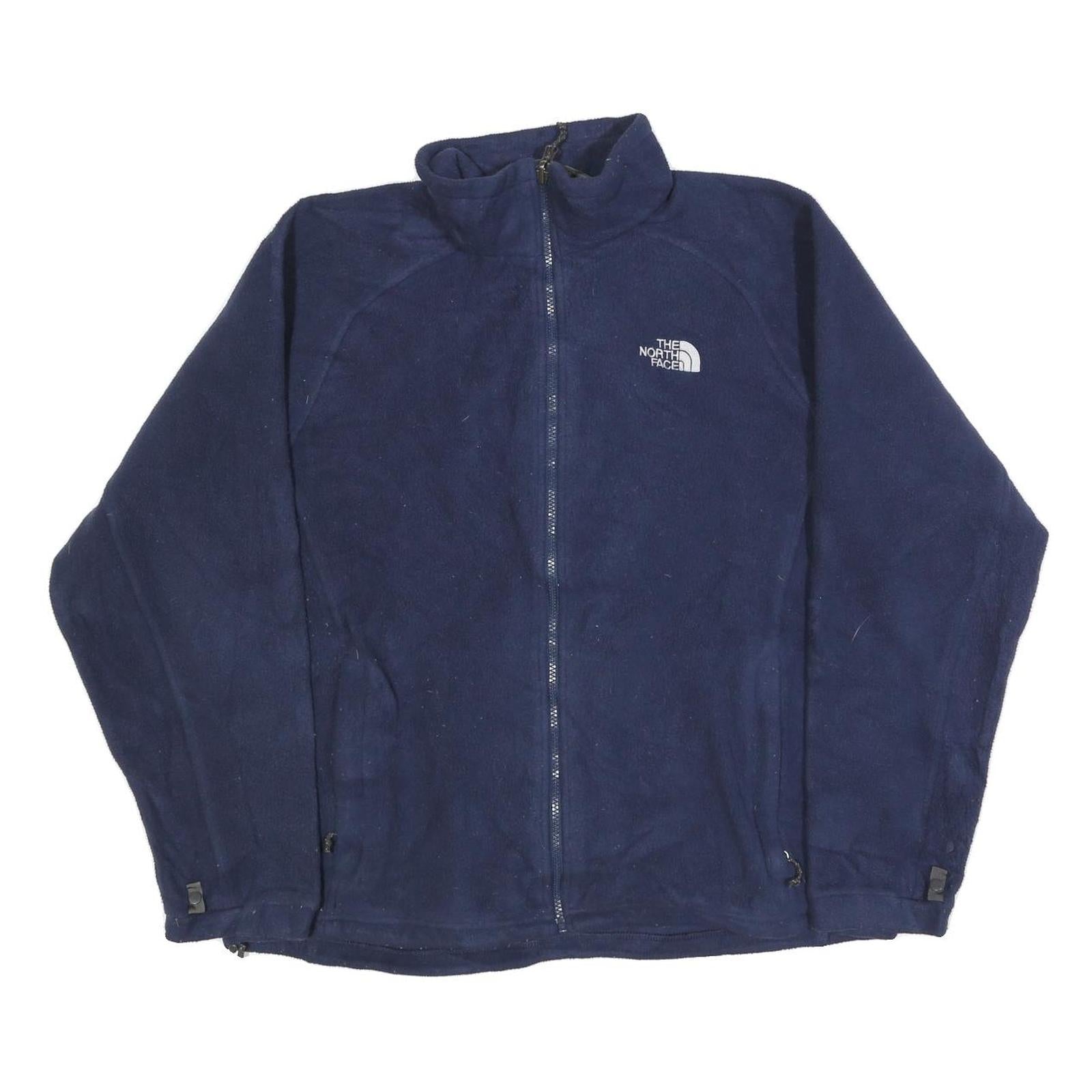 THE NORTH FACE Mens Navy Blue Jacket L Polyester Blend Zip Front Casual Jacket