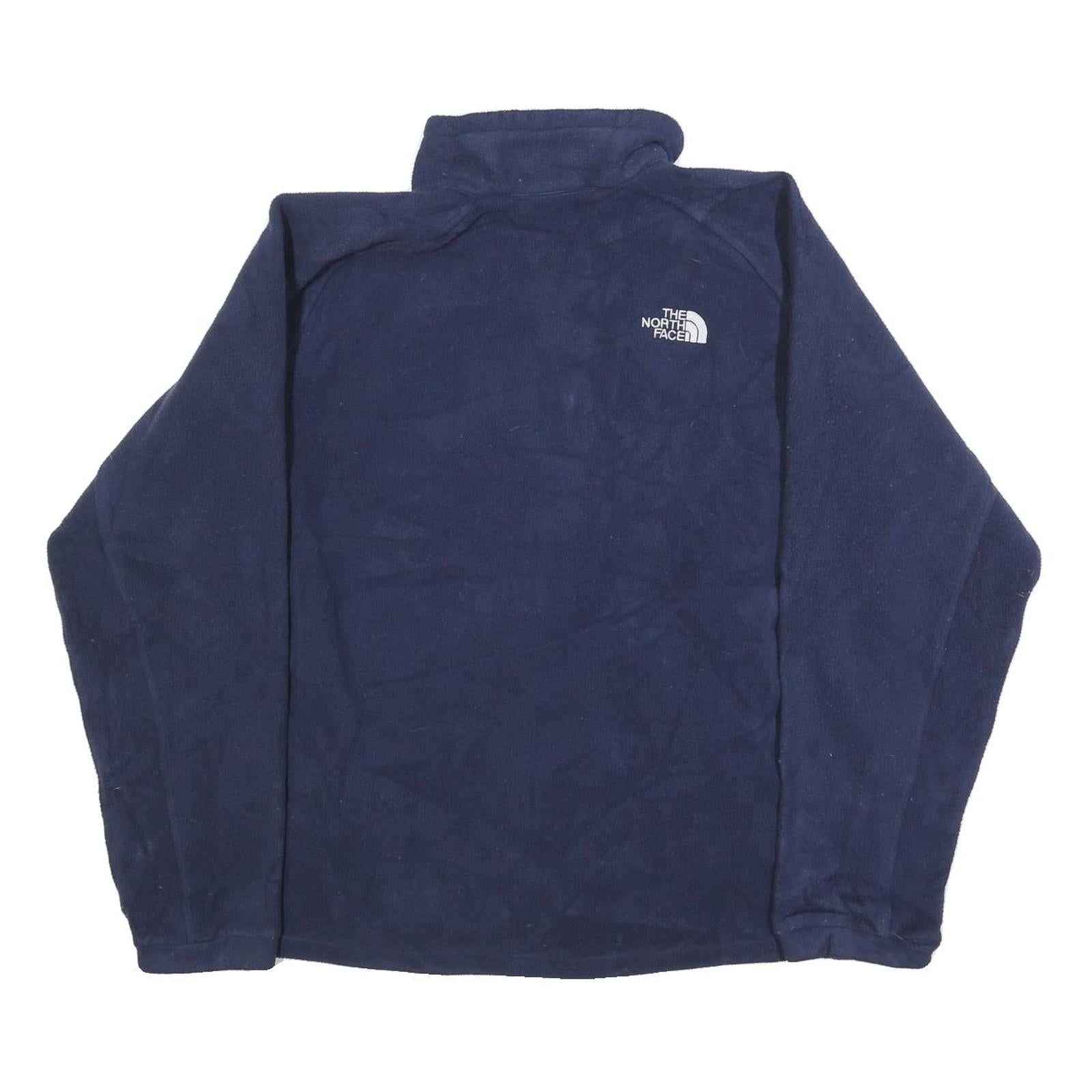 THE NORTH FACE Mens Navy Blue Jacket L Polyester Blend Zip Front Casual Jacket