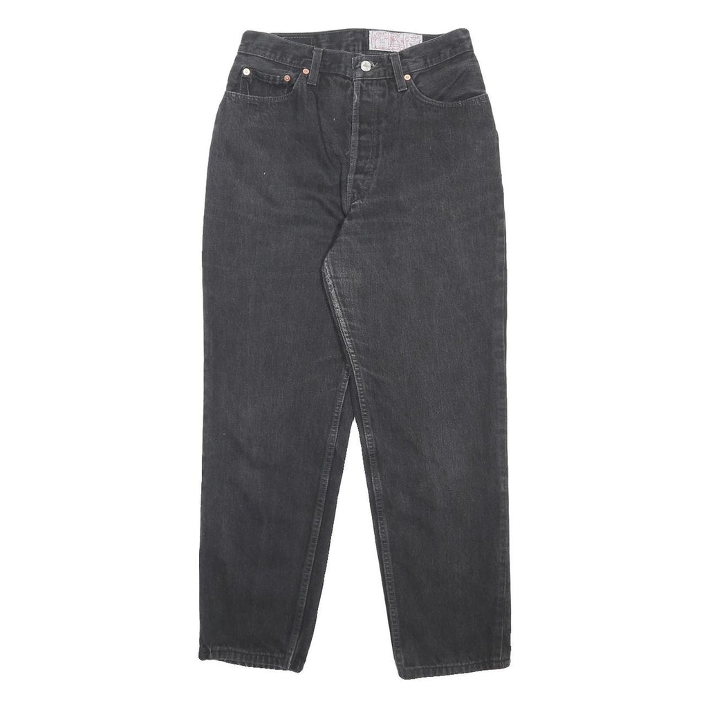 LEVI'S 901 Womens Jeans Black Regular Straight Denim Medium W28 L28 Classic Fit