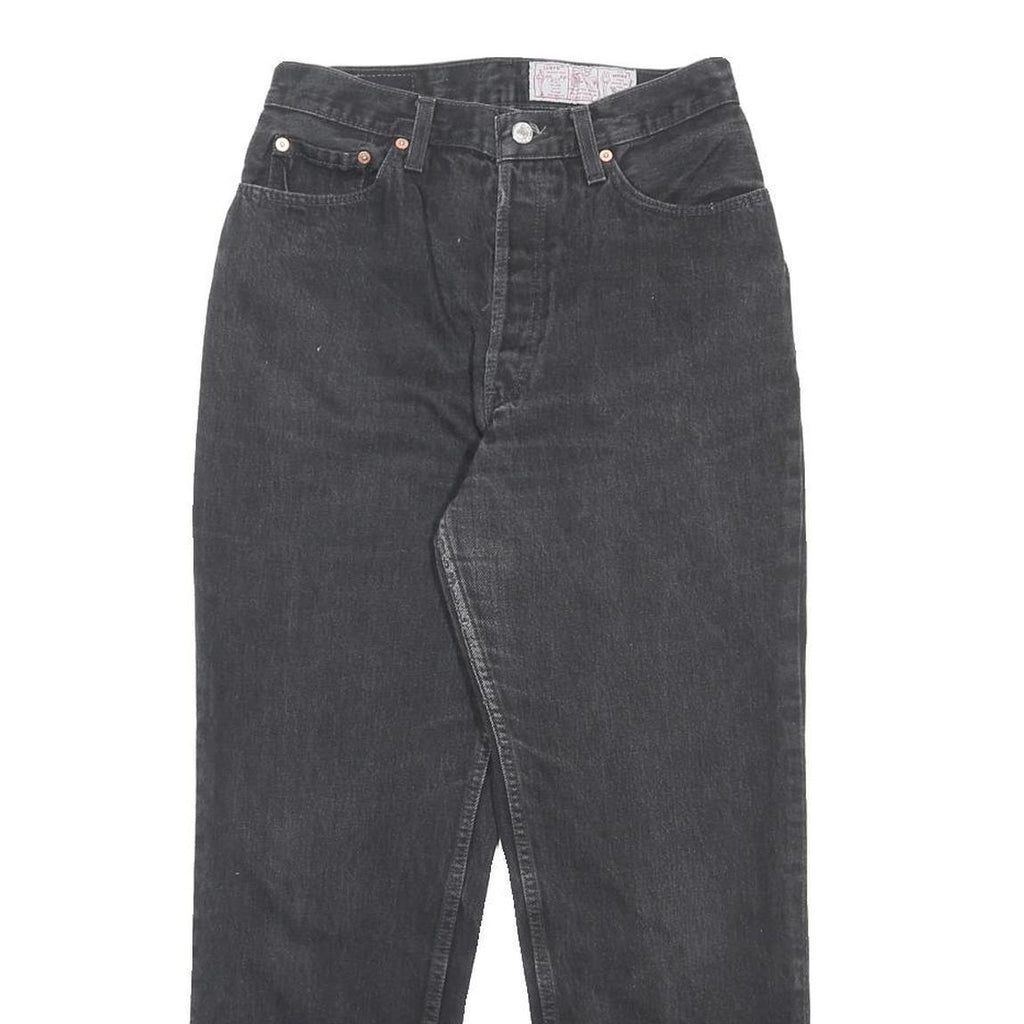 LEVI'S 901 Womens Jeans Black Regular Straight Denim Medium W28 L28 Classic Fit