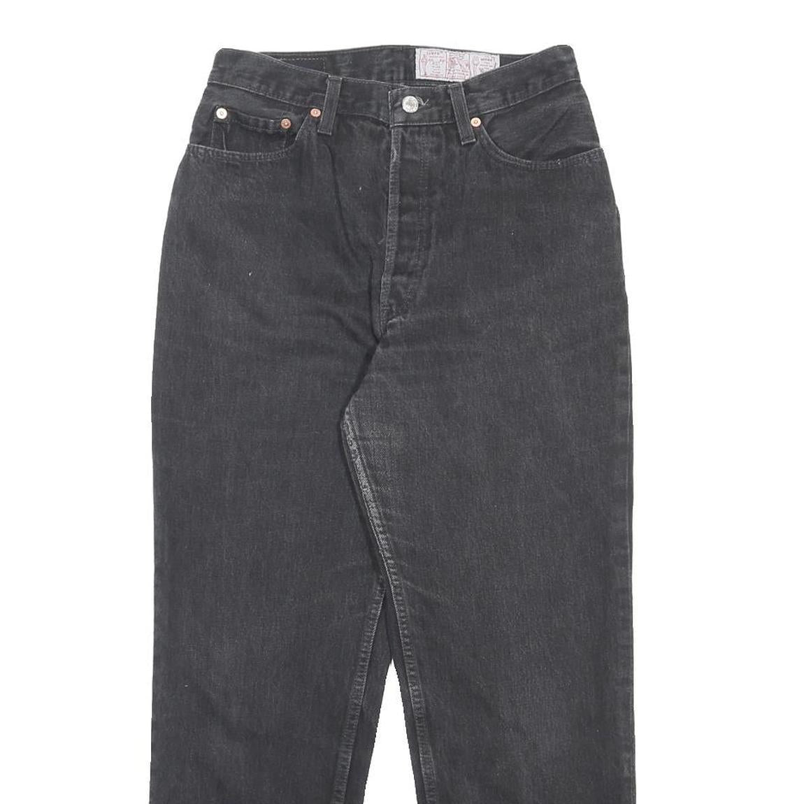 LEVI'S 901 Womens Jeans Black Regular Straight Denim Medium W28 L28 Classic Fit