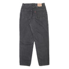 LEVI'S 901 Womens Jeans Black Regular Straight Denim Medium W28 L28 Classic Fit