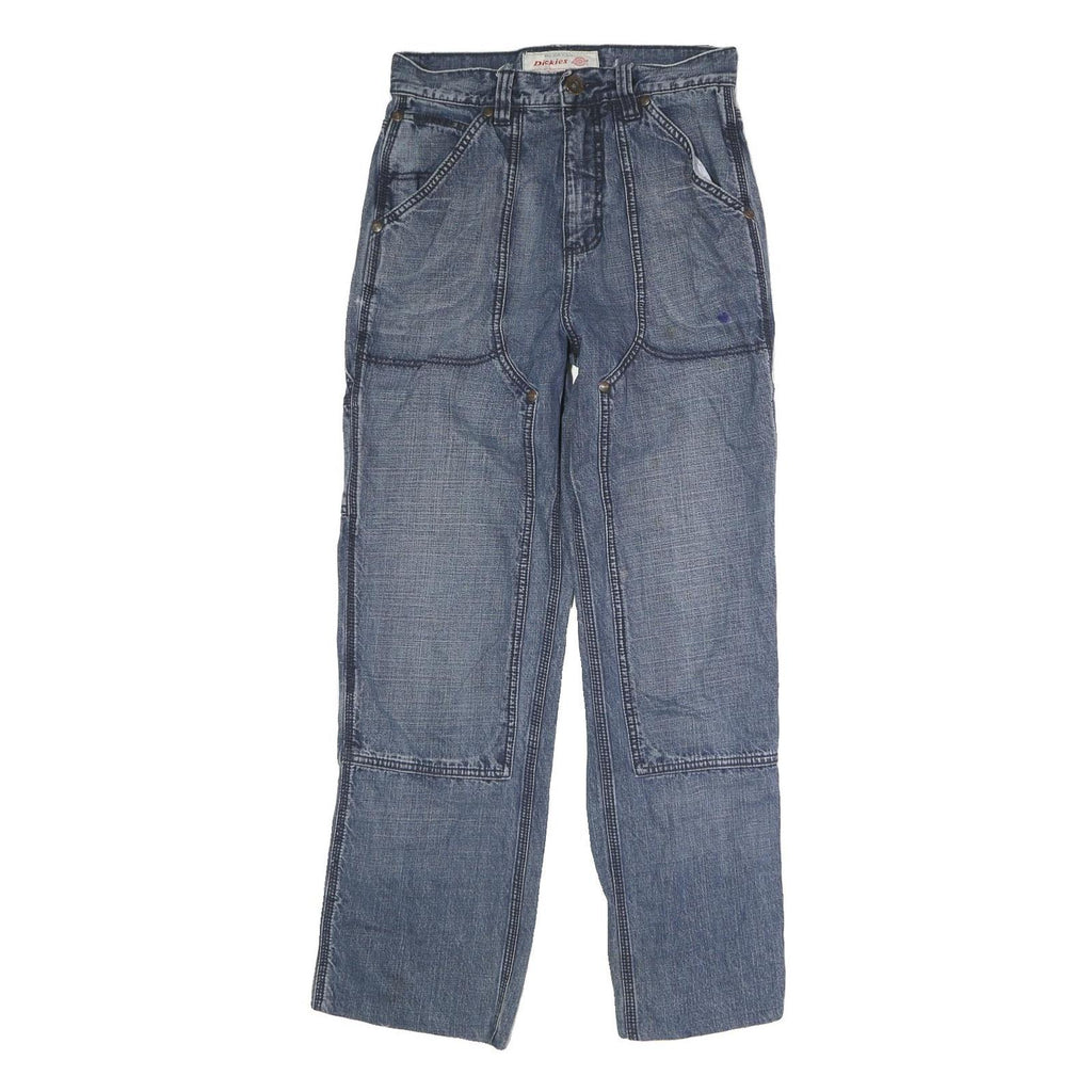 DICKIES Mens Jeans Blue Regular Straight Denim Medium W29 L29 Workwear Button