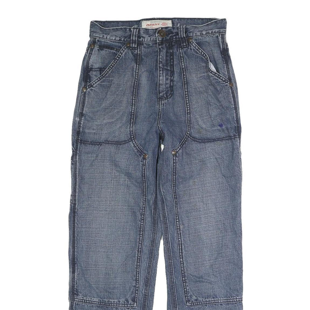 DICKIES Mens Jeans Blue Regular Straight Denim Medium W29 L29 Workwear Button