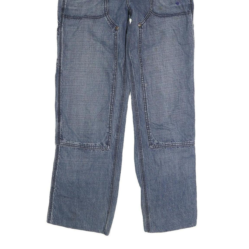 DICKIES Mens Jeans Blue Regular Straight Denim Medium W29 L29 Workwear Button