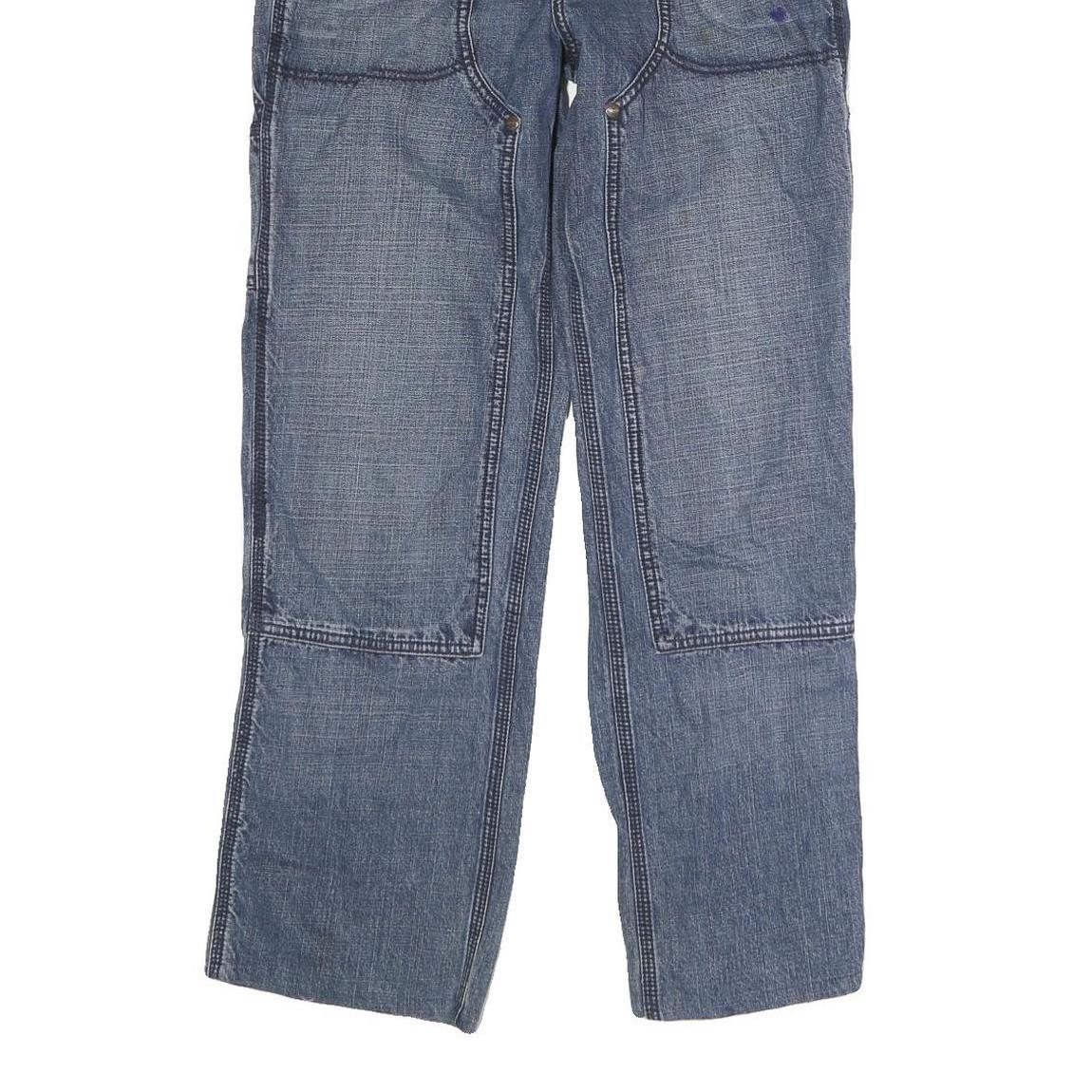 DICKIES Mens Jeans Blue Regular Straight Denim Medium W29 L29 Workwear Button