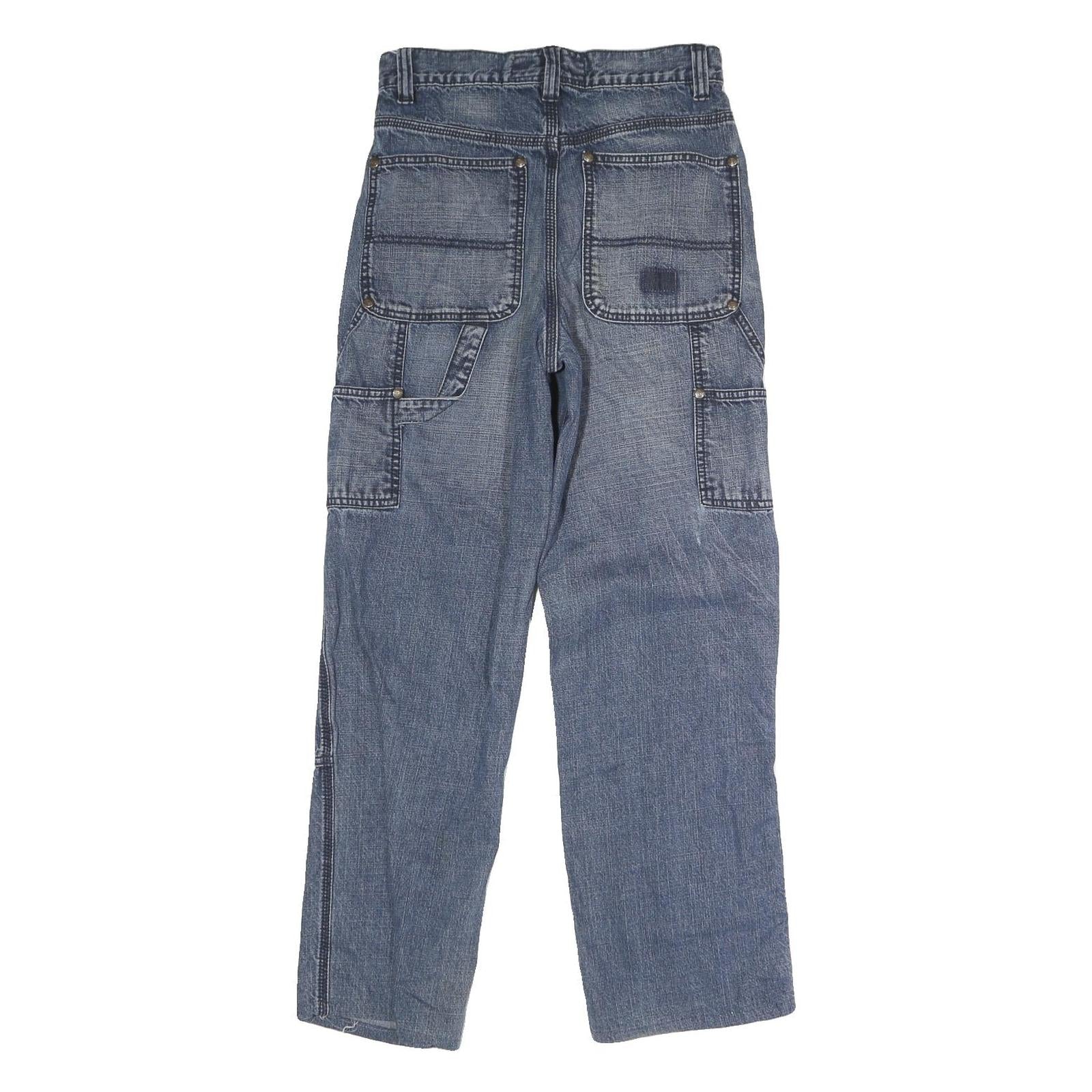 DICKIES Mens Jeans Blue Regular Straight Denim Medium W29 L29 Workwear Button