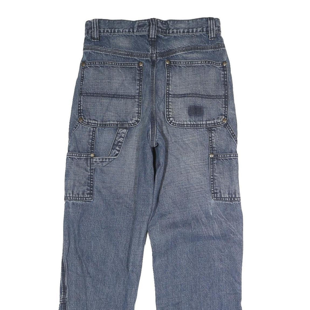 DICKIES Mens Jeans Blue Regular Straight Denim Medium W29 L29 Workwear Button