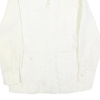 CRIOLLA Mens White Cotton Blend Shirt S Classic Long Sleeve Button Shirt