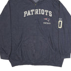 NFL Mens Blue Patriots Full Zip Hoodie 3XL Football Zip Up Hooded Sweatshirt