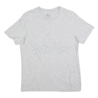 ADIDAS Mens Grey T-Shirt M Short Sleeve Crew Neck Cotton Blend Casual Sport