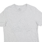 ADIDAS Mens Grey T-Shirt M Short Sleeve Crew Neck Cotton Blend Casual Sport