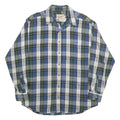 WOOLRICH Mens Blue & Green Check Shirt L Cotton Long Sleeve Casual Classic