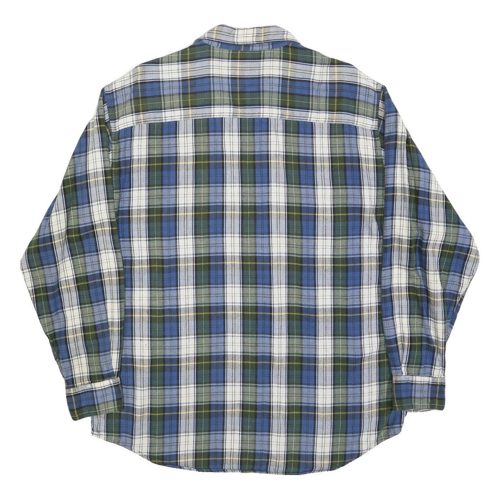 WOOLRICH Mens Blue & Green Check Shirt L Cotton Long Sleeve Casual Classic