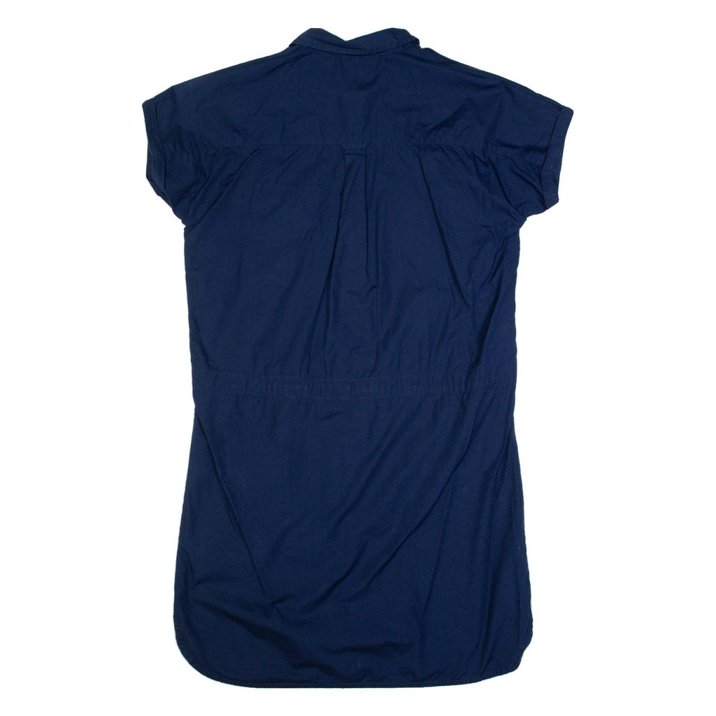 TRESPASS Womens Shirt Dress Blue Short Sleeve Knee Length UK 14