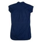 TRESPASS Womens Shirt Dress Blue Short Sleeve Knee Length UK 14
